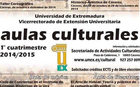 Oferta cultural de la UEx para el primer cuatrimestre