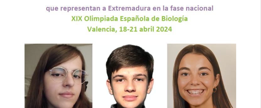 Ganadores de la XIX Olimpiada de Biología en Extremadura (OBEx24)