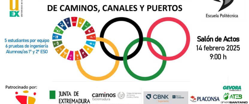 Cartel de la la Fase Local de la VII Olimpiada Nacional de Ingeniería de Caminos, Canales y Puertos