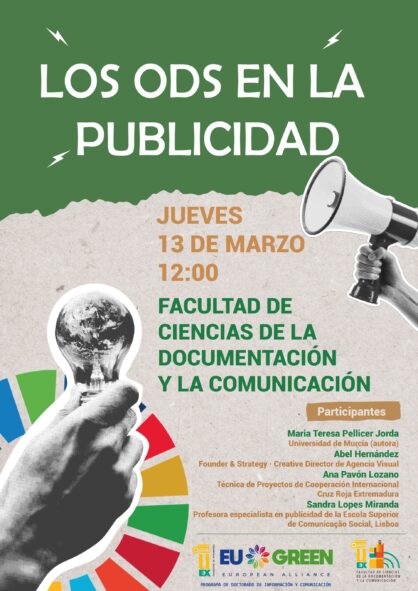 Cartel de la mesa redonda titulada “Las ODS en la publicidad”