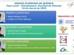 Rafael Márquez, Carlos Arroyo y Hugo Hernández representarán a Extremadura en la Olimpiada Nacion...