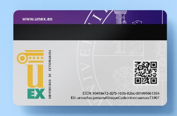 Reverso de la Tarjeta Europea de Estudiante