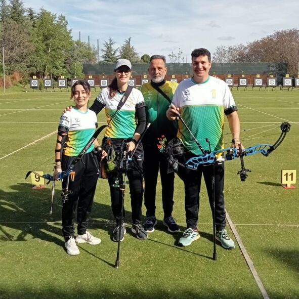 Equipo Tiro Con Arco UEx en el Campeonato de España Universitario celebrado en la Universidad Complutense de Madrid