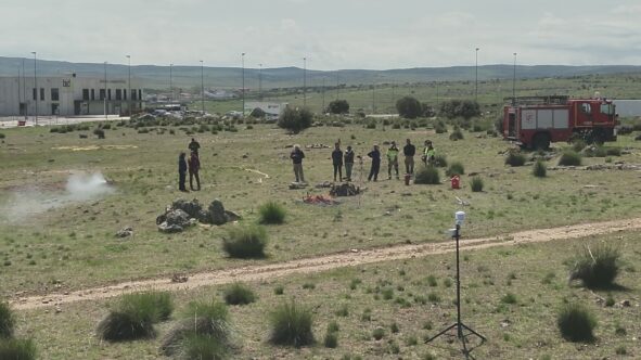 Quema impulsada por la Diputación de Ávila en el marco del proyecto europeo TREEADS, en la que participó SenForFire