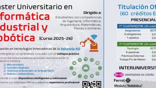 La Universidad de Extremadura oferta un Máster en Robótica único en España