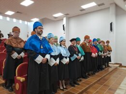 Asistentes doctores al acto como Doctor Honoris Causa de Pedro Gómez Vilda