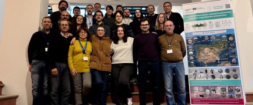 Foto de grupo del equipo de trabajo de SenForFire en la reunión de Évora