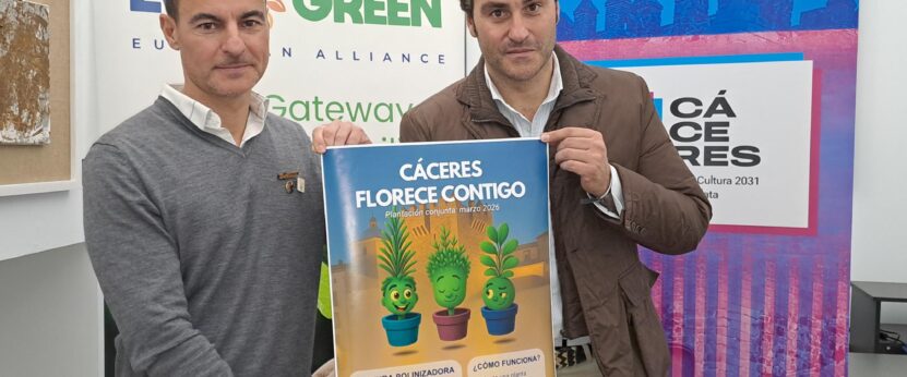 Presentación De Polinica Cáceres 2031, Jesús Díaz, Profesor De Química Orgánica Y Adjunto A La Coordinación General Y Jorge Suárez, Concejal Del Ayuntamiento De Cáceres