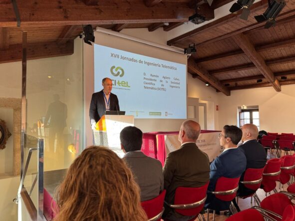 Ramón Agüero, Presidente De La Sociedad Científica De Ingeniería Telemática En Las XVII Jornadas De Ingeniería Telemática