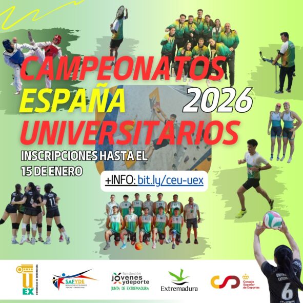 Cartel de abierta la convocatoria de los Campeonatos De España Universitarios