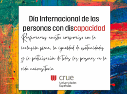 CRUE se suma a la celebración del Día Internacional de las Personas con Discapacidad