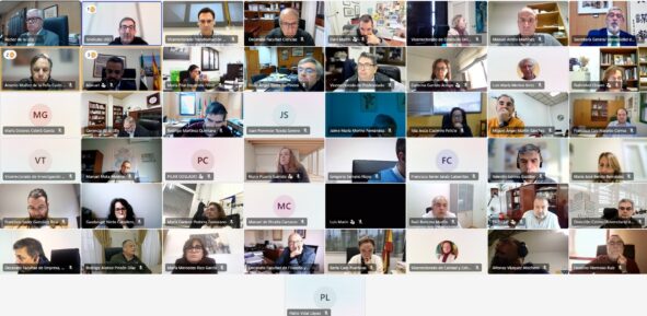 Imagen de los asistentes al Consejo de Gobierno virtual de la UEx del 27 de enero de 2026